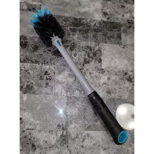 New 2-in-1 Shaker Bottle and Straw Cleaning Brush, 1 Pack,Gray